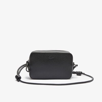 Bolsas Lacoste Chantaco Matte Piqué leather Hombre Negros | 23BSYMKAG