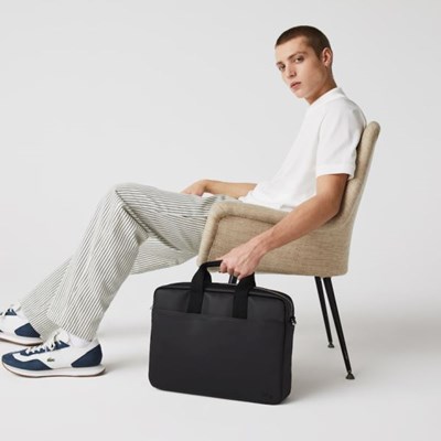 Bolsas Lacoste Classic Petit Piqué Computer Hombre Negros | 09GLRMQIB