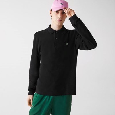 Camisa Polo Lacoste Long-Sleeve Classic Fit L.12.12 Hombre Negros | 54LJMQGWK