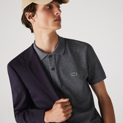 Camisa Polo Lacoste Slim Fit Hombre Grises | 10BPENZMK