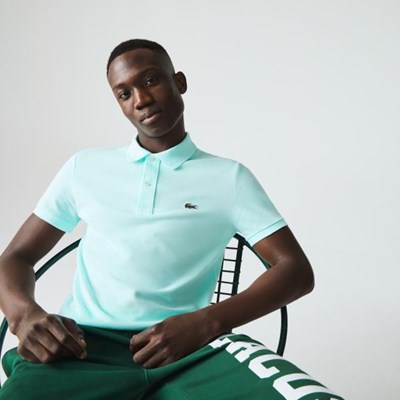Camisa Polo Lacoste Slim Fit Hombre Turquesa | 07HJTABMX