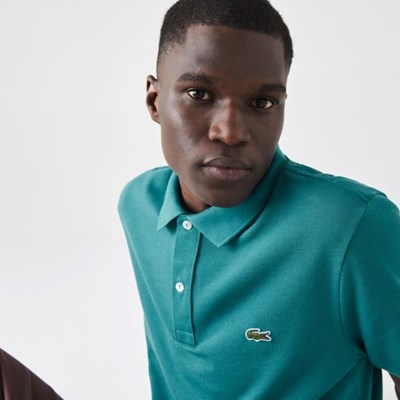 Camisa Polo Lacoste Slim Fit Hombre Verdes | 39YSDUCKP