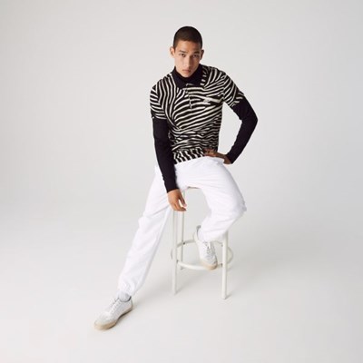 Camisas Lacoste x National Geographic Regular Fit Print Algodon Hombre Blancos | 84PCVMYRW