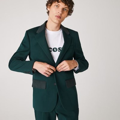 Chaquetas Lacoste LIVE Algodon Cloth Hombre Verdes | 54DKJYHMF