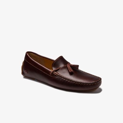 Loafers Lacoste Vestido Piloter Tassel Hombre Marrom Marrom | 85XAOYJSR