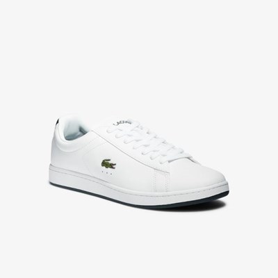 Tenis Lacoste Carnaby Evo Cuero Hombre Blancos | 09NZAWHEO