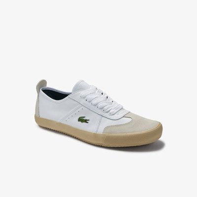 Tenis Lacoste Contest Cuero and Gamuza Mujer Blancos Blancos | 61XUHEJQI