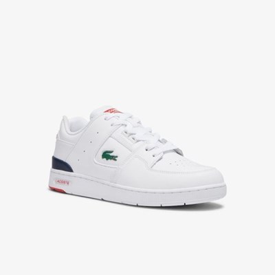 Tenis Lacoste Court Cage Cuero Hombre Blancos Beige | 87RQHDZIE