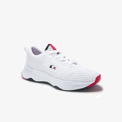 Tenis Lacoste Court-Drive Textured Textil Hombre Blancos Beige | 04VMKSCLT