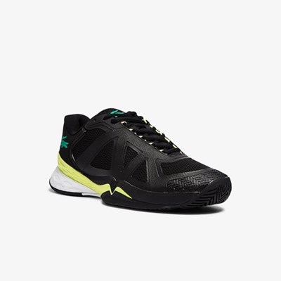 Tenis Lacoste LC Scale II Textil Hombre Negros Amarillos | 65URTACPG