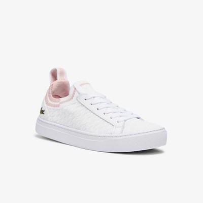 Tenis Lacoste La Piquée Textil Mujer Blancos Rosas | 13ENPHKCT