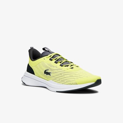Tenis Lacoste Run Spin Textil Hombre Amarillos Blancos | 94VBHRMQI