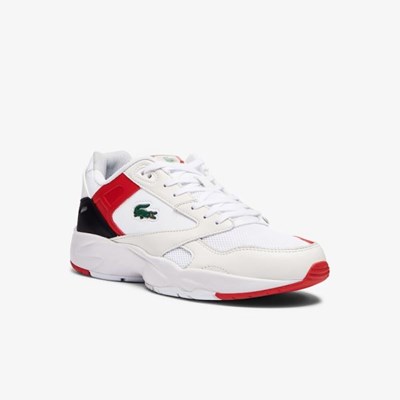 Tenis Lacoste Storm 96 Lo Mesh Colour-Pop Hombre Blancos Rojos | 24FLEXVPD