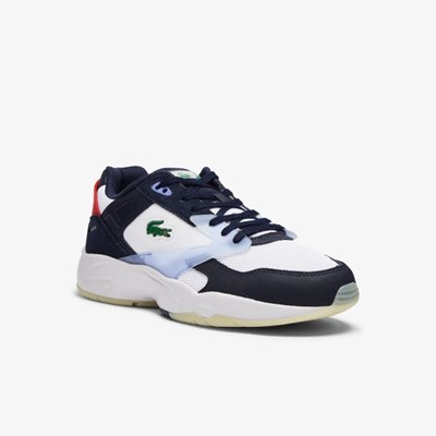 Tenis Lacoste Storm 96 Lo Textil and Cuero Hombre Azul Marino | 15AREHTYD