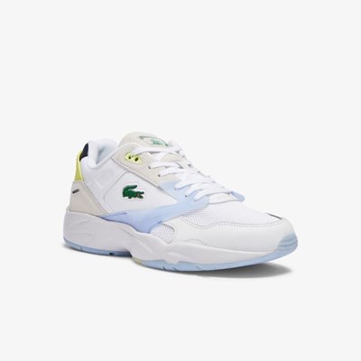 Tenis Lacoste Storm 96 Lo Textil and Cuero Hombre Blancos Coral | 21CKBLIQN